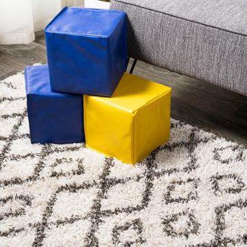 Algaida Moroccan Diamond Shag Area Rug